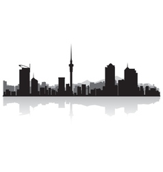 Auckland city skyline silhouette vector image