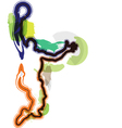 Basketball player in action vector image