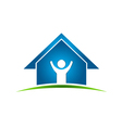 Happy Man in House vector image