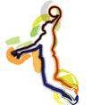 Basketball player in action vector image