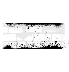 Banner in gray color with brick walls background vector image
