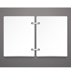 Opened empty paper diary Opened empty paper diary vector image