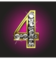 Golden figure with diamonds vector image