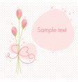 Greeting floral card vector image