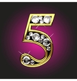 Golden figure with diamonds vector image