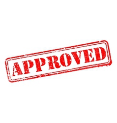 Approved rubber stamp vector image
