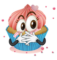A cup cake vector image