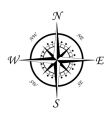 Compass symbol vector image