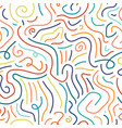 Colorful memphis seamless pattern in doodle style Colorful memphis seamless pattern in doodle style vector image