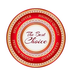 Big red sale label vector image