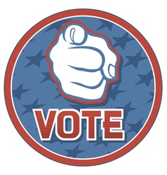 Vote USA badge vector image