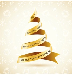 Ribbon Christmas tree vector image