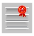 Shelves on gray background vector image