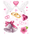 Wedding art for invitations vector image