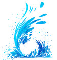 Water splash on white vector image