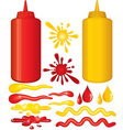 Ketchup and mustard vector image