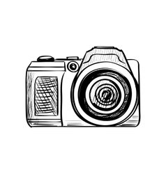 Doodle Camera on a white background vector image