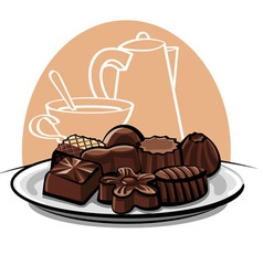 Chocolate sweets vector image