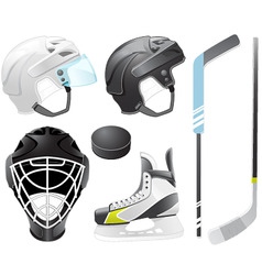 Hockey accessories vector image