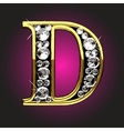 Golden figure with diamonds vector image