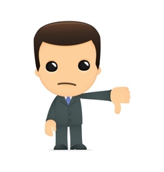 Funny cartoon boss vector image