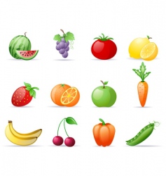 Fruit and vegetables vector image