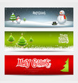 Merry Christmas banners set design vector image