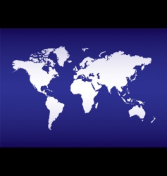 World map blue ocean vector image