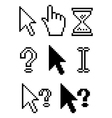 Pixel cursors vector image