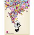 Psychedelic music background vector image
