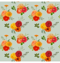 Vintage Colorful Floral Background vector image