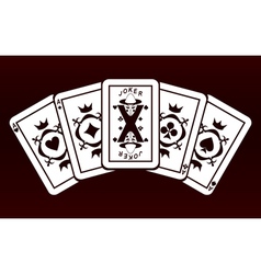 Four aces and joker vector image