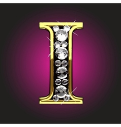 Golden figure with diamonds vector image