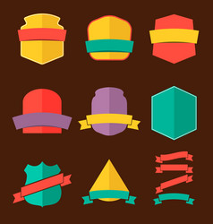 Set of the badges in flat style vector image