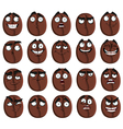 Cute cartoon coffee bean smile vector image