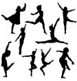 Dancer silhouettes vector image