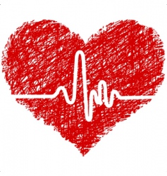Heart beats Heart beats vector image