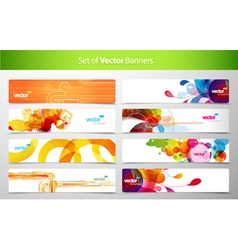 Set of abstract colorful web headers vector image