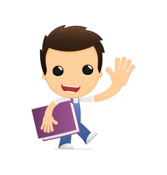 Funny cartoon mechanic vector image