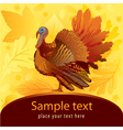 Decorative card with turkey vector image
