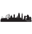London England skyline Detailed silhouette vector image