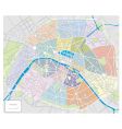 Map of paris france vector image