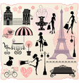 Set for fashion or retail design - Effel Tower vector image