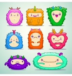 Monsters set vector image