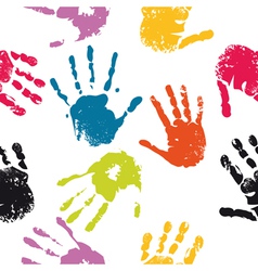Hand prints seamless vector image