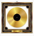 Gold Vinyl Disc award vector image