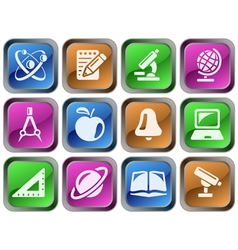 Education buttons vector image