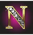 Golden figure with diamonds vector image