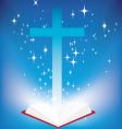 Bible light book vector image