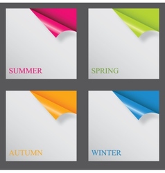 Papers with different corner and place for your vector image